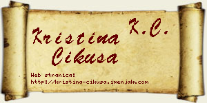 Kristina Cikuša vizit kartica